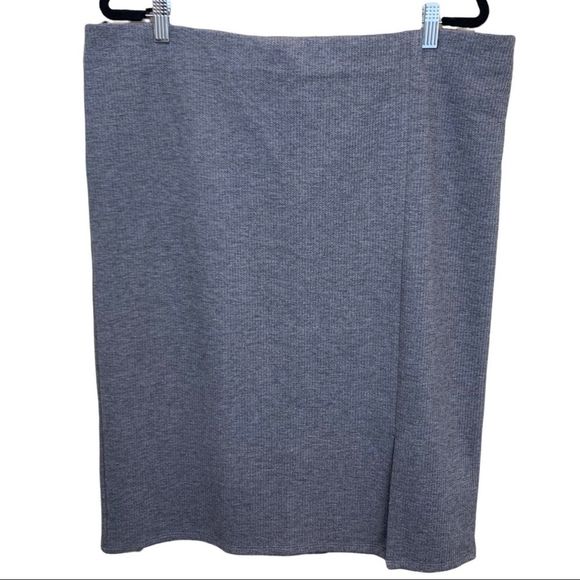 Loft Gray Stretch Pencil Skirt XL - Picture 1 of 5